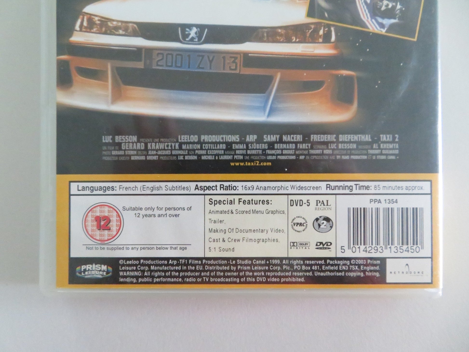 TAXI 2 (DVD) SAMY NACERI FREDERIC DIEFENTHAL MARION COTILLARD 2000 REGION 2 Movie posters