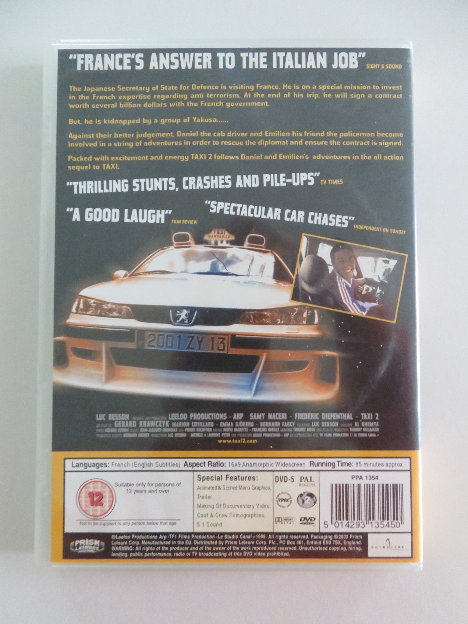 TAXI 2 (DVD) SAMY NACERI FREDERIC DIEFENTHAL MARION COTILLARD 2000 REGION 2 Movie posters