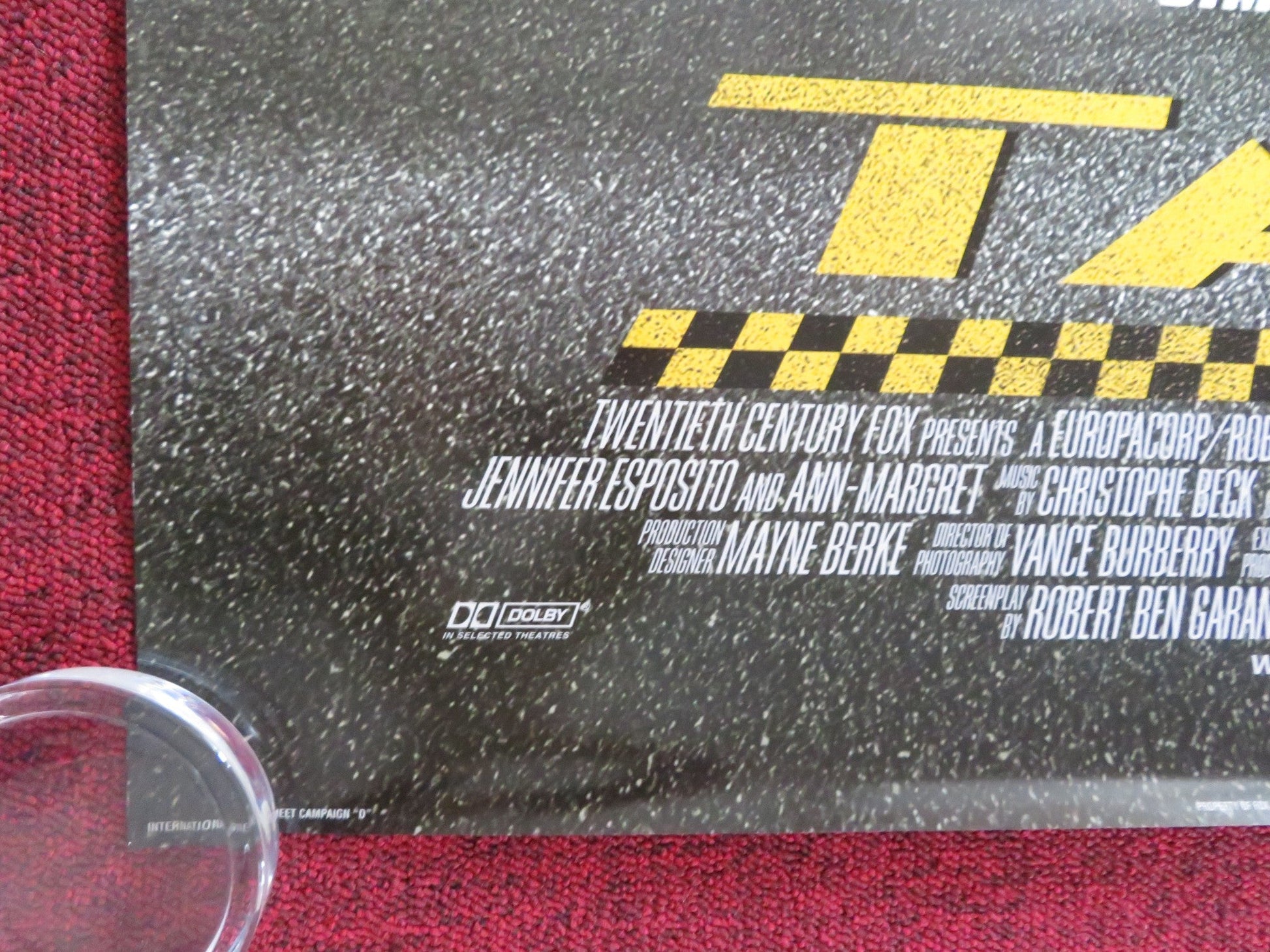 TAXI - B US ONE SHEET ROLLED POSTER QUEEN LATIFAH JIMMY FALLON 2004 Rendezvous Cinema Movie posters