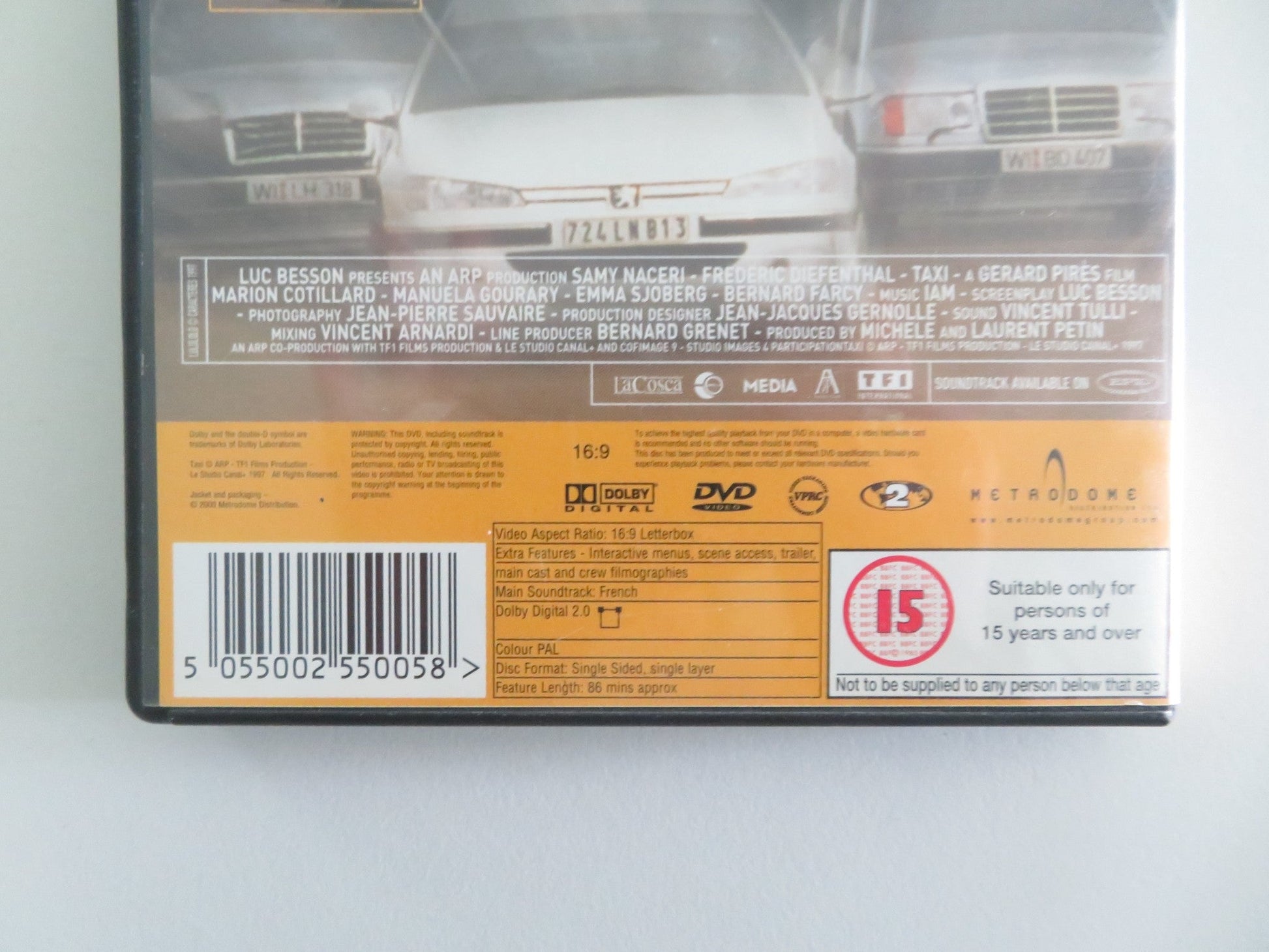 Taxi (DVD) Samy Naceri Marion Cotillard 1998 Region 2 Movie posters