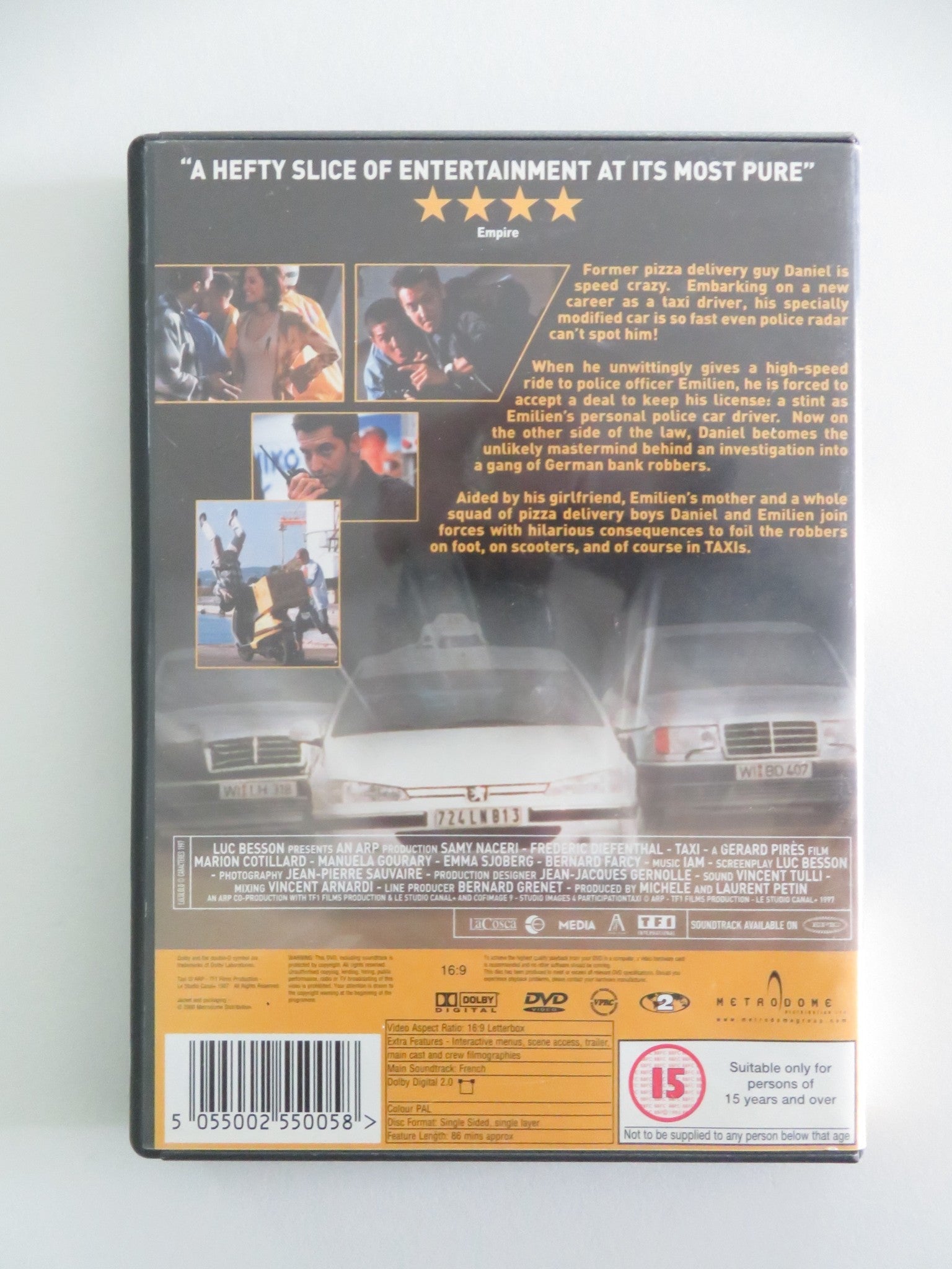 Taxi (DVD) Samy Naceri Marion Cotillard 1998 Region 2 Movie posters