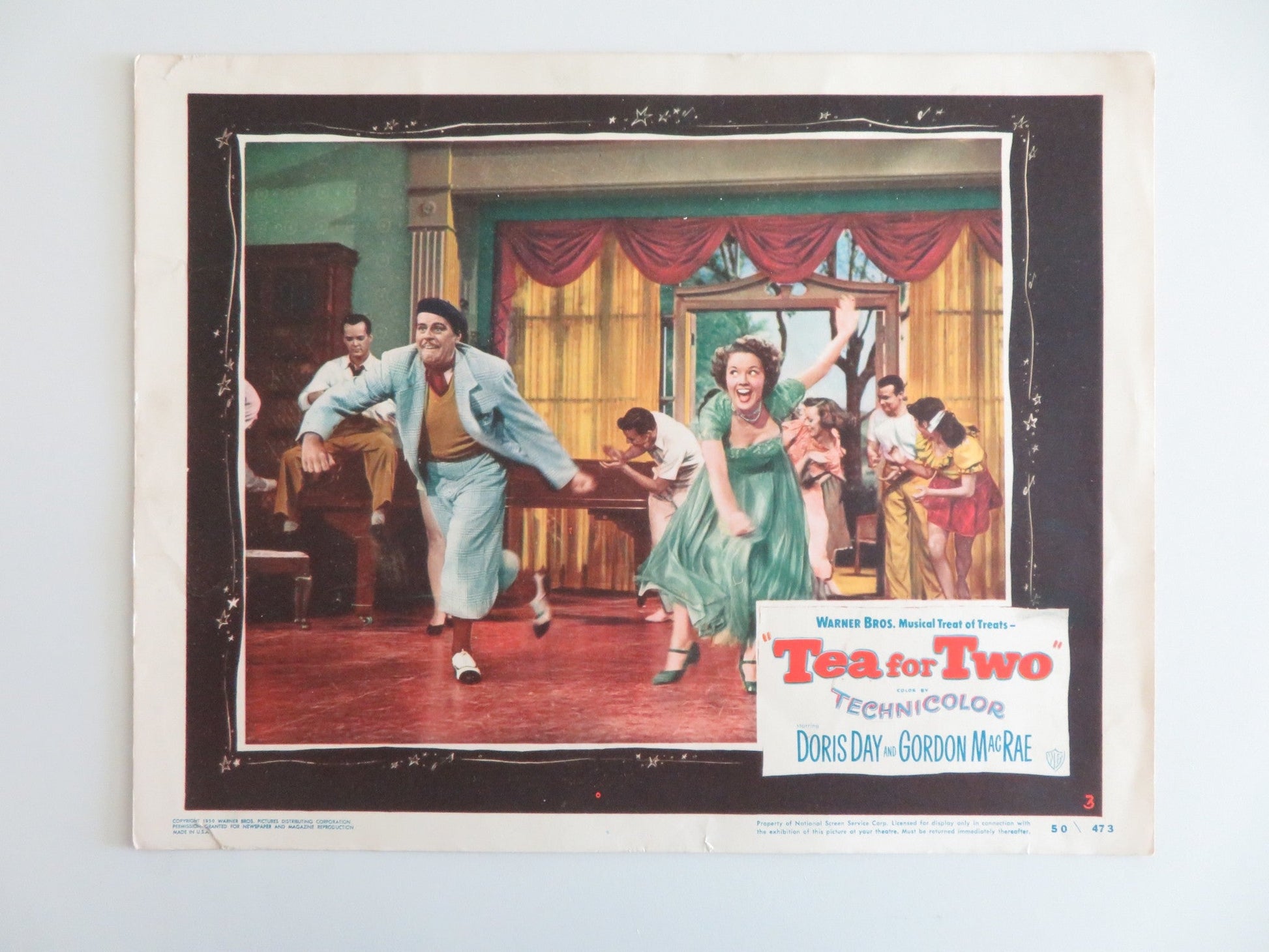 TEA FOR TWO - #3 LOBBY CARD DORIS DAY GORDON MACRAE 1950 Rendezvous Cinema Movie posters
