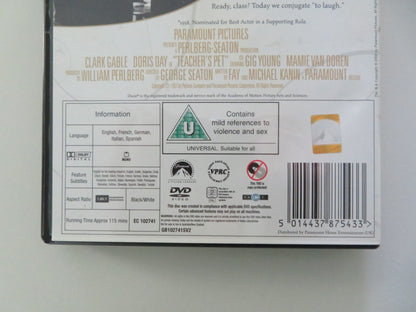 TEACHER'S PET (DVD) CLARK GABLE DORIS DAY 1958 REGION 2 Movie posters