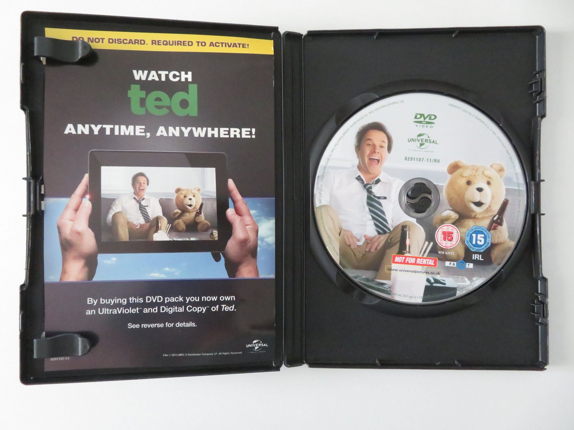 Ted (DVD) Mark Wahlberg Mila Kunis Seth MacFarlane 2012 Region 2, 4 Movie posters
