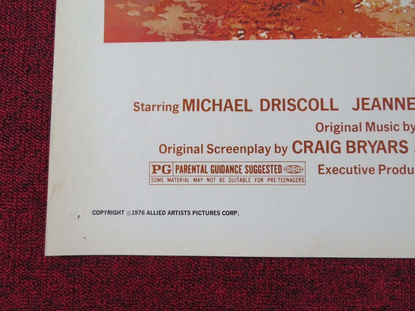 TEENAGE GRAFFITI FOLDED US ONE SHEET POSTER MICHAEL DRISCOLL J. ARNETTE 1977 Rendezvous Cinema Movie posters