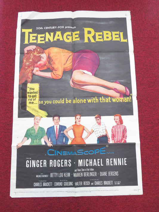 Teenage Rebel Folded US One Sheet Poster Ginger Rogers Michael Rennie 1956 Movie posters