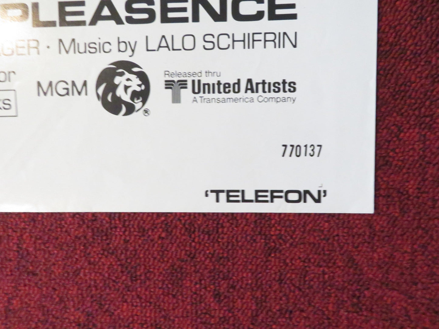 TELEFON FOLDED US ONE SHEET POSTER CHARLES BRONSON LEE REMICK 1977 Rendezvous Cinema Movie posters