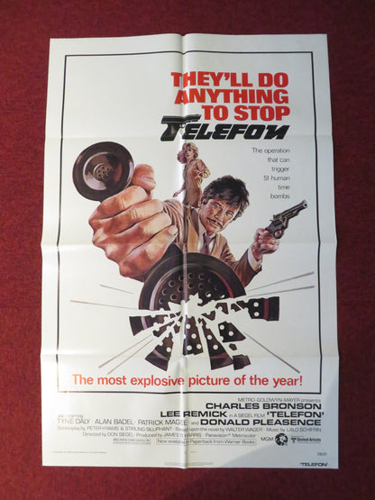 TELEFON FOLDED US ONE SHEET POSTER CHARLES BRONSON LEE REMICK 1977 Rendezvous Cinema Movie posters