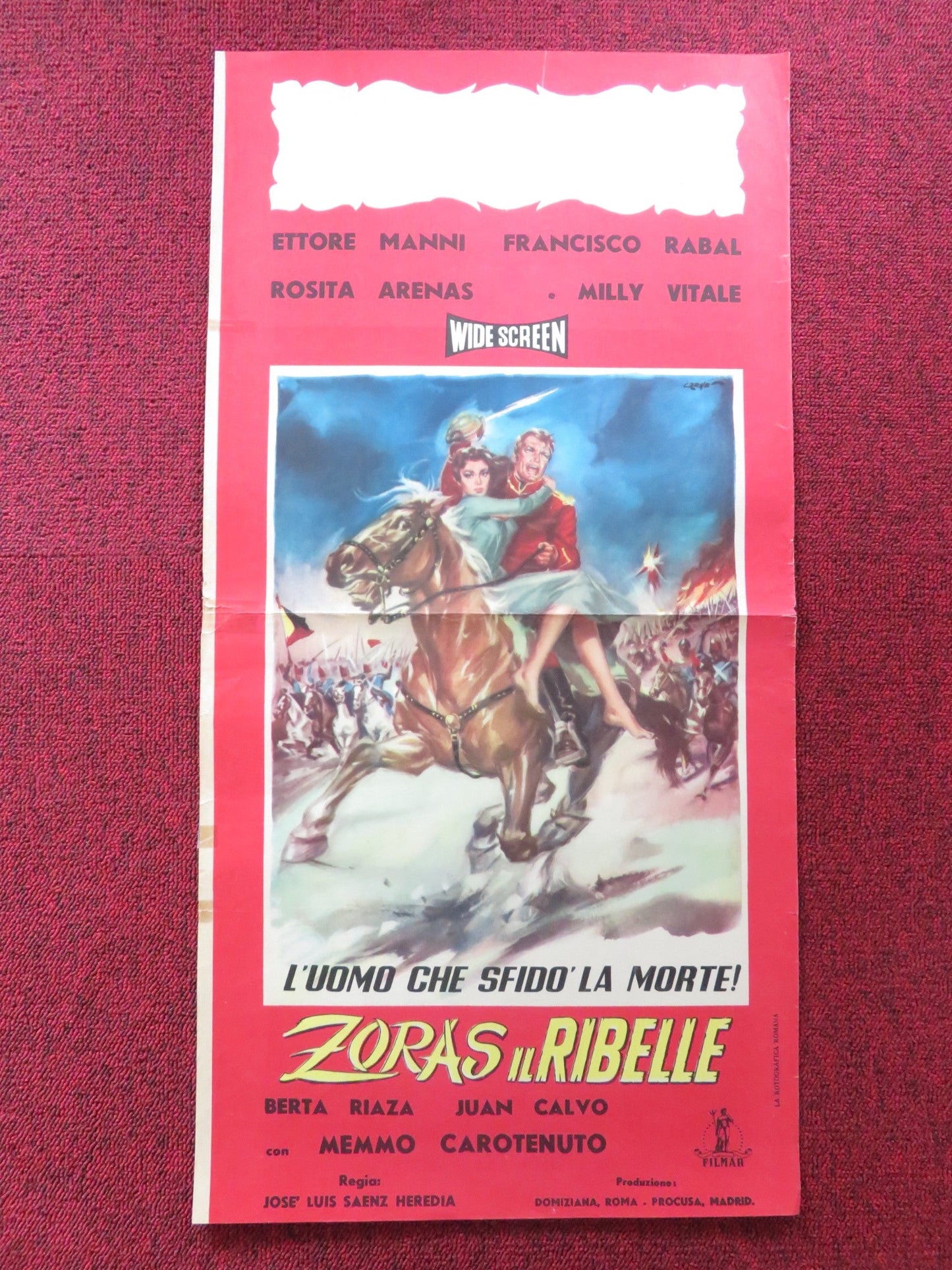 TEN READY RIFLES ITALIAN LOCANDINA POSTER ETTORE MANNI FRANCISCO RABAL 1959 Rendezvous Cinema Movie posters