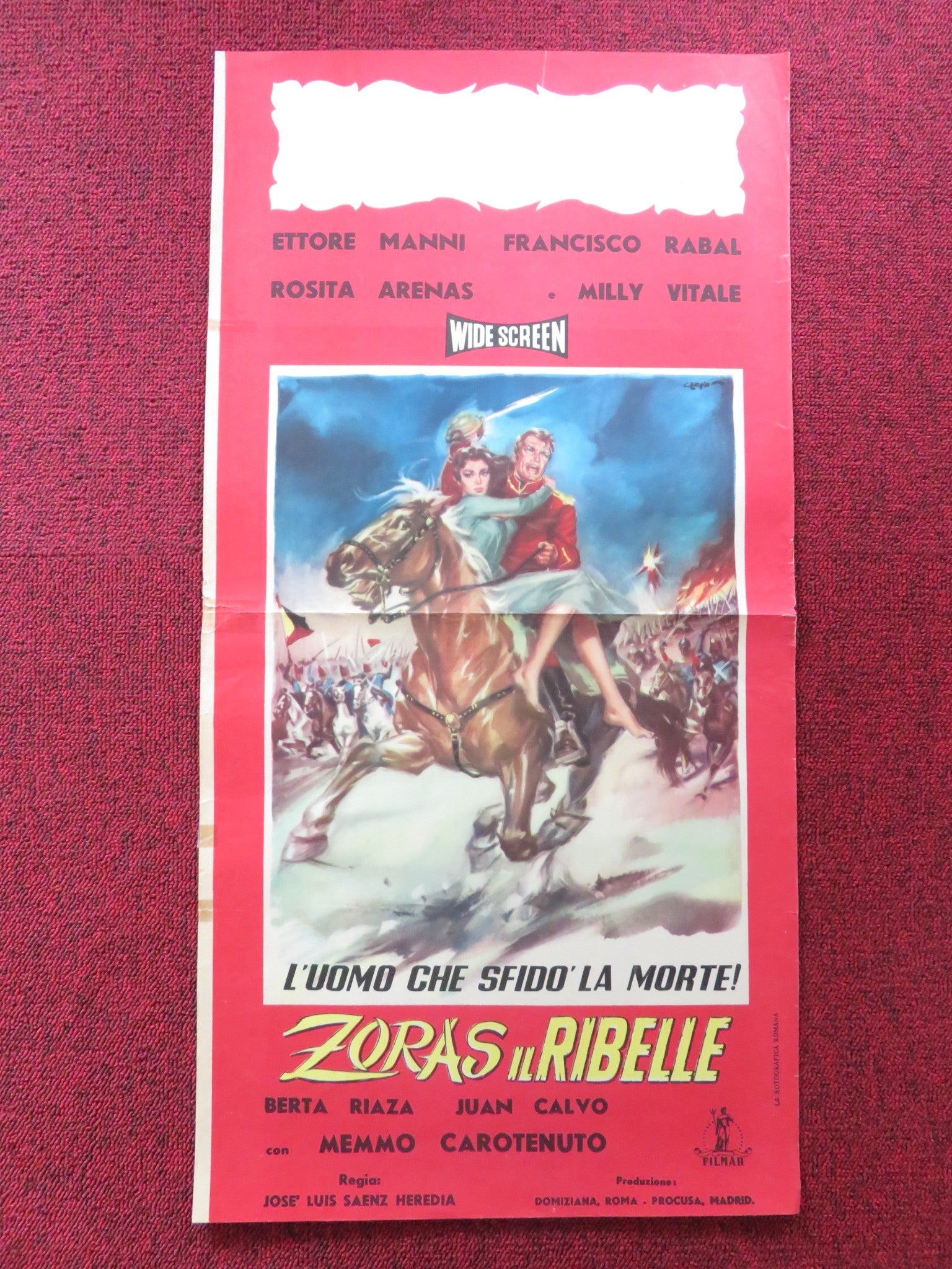 TEN READY RIFLES ITALIAN LOCANDINA POSTER ETTORE MANNI FRANCISCO RABAL 1959 Rendezvous Cinema Movie posters