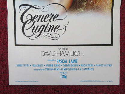 TENDER COUSINS ITALIAN LOCANDINA POSTER THEIRRY TEVINI ANJA SHUTE 1981 Rendezvous Cinema Movie posters