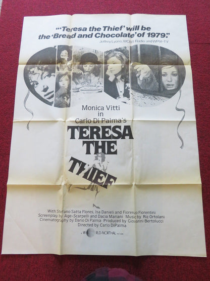 TERESA THE THIEF FOLDED US ONE SHEET POSTER MONICA VITTI S. SATTA FLORES 1973 Rendezvous Cinema Movie posters