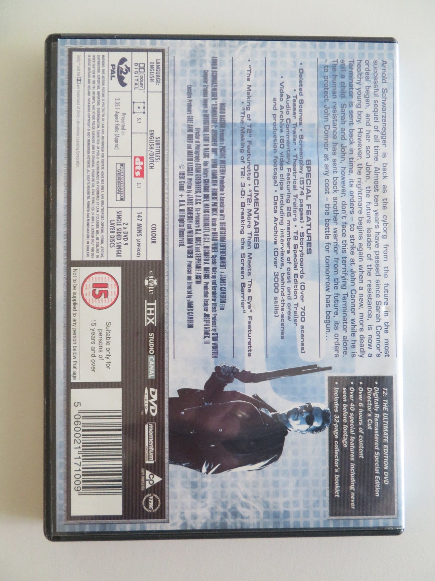 TERMINATOR 2: JUDGEMENT DAY - ULTIMATE EDITION (DVD) 1991 REGION 2 Rendezvous Cinema Movie posters