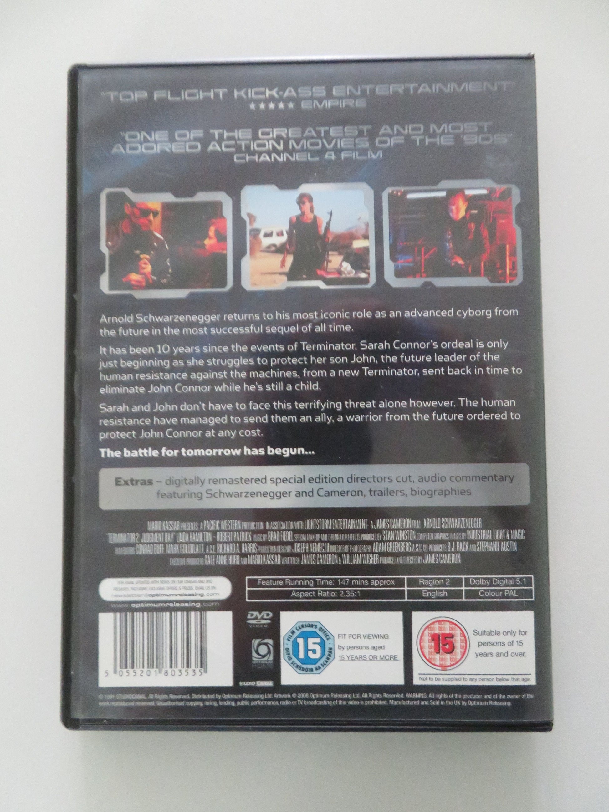 Terminator 2: Judgment Day (DVD) Arnold Schwarzenegger 1991 Region 2 Movie posters