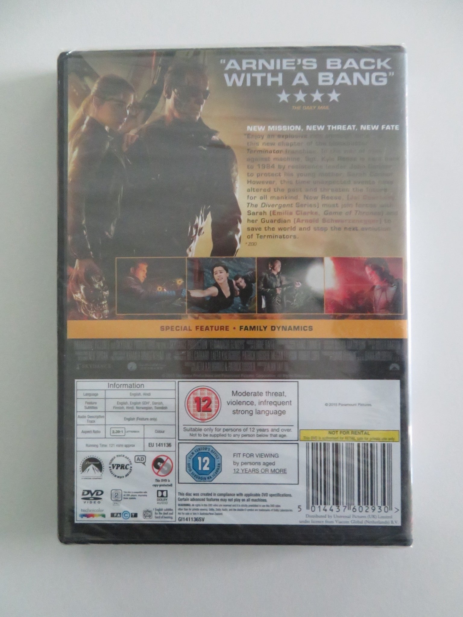 Terminator Genisys (DVD) Arnold Schwarzenegger Jason Clarke 2015 Region 2 Movie posters