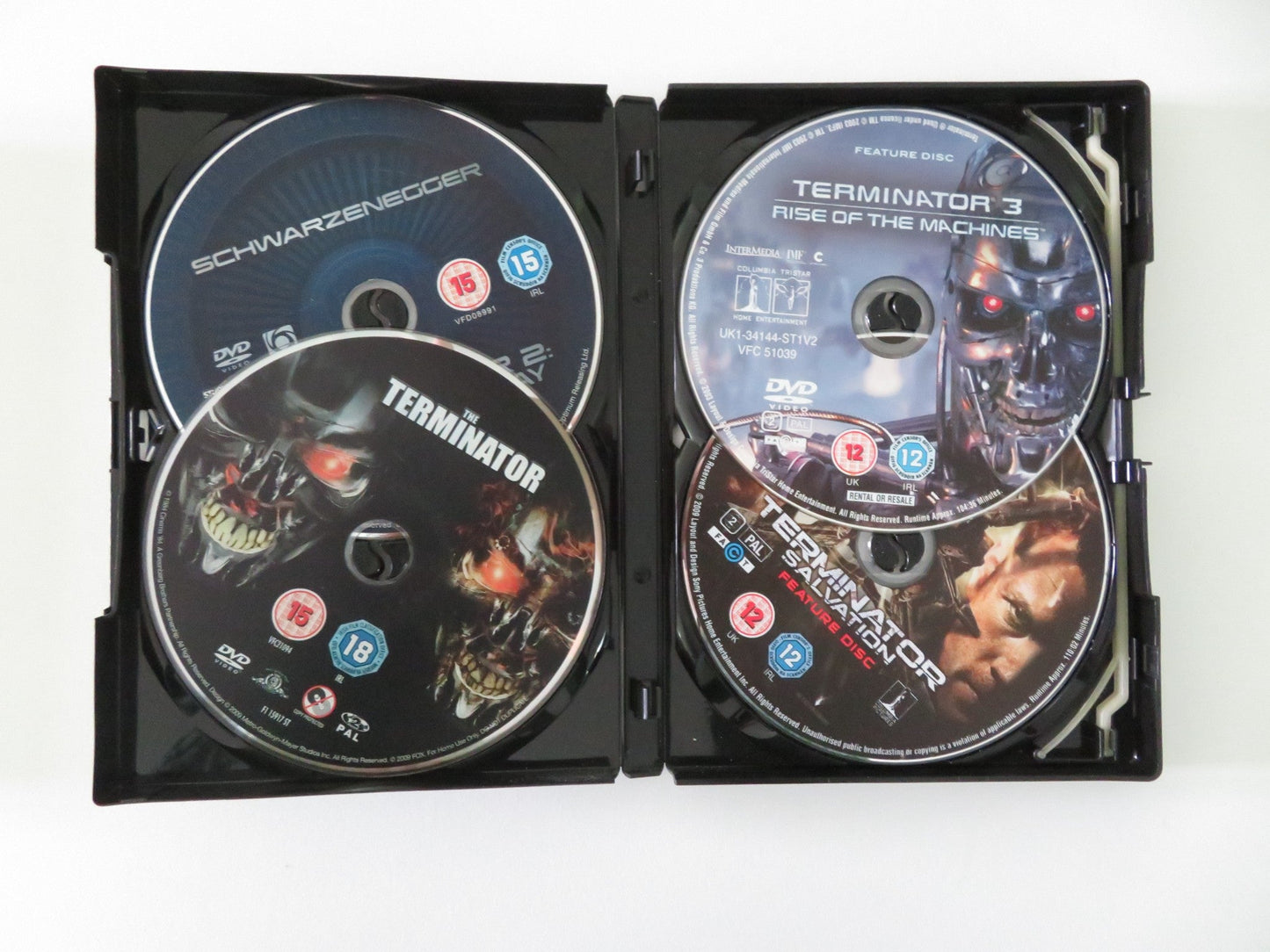 Terminator Quadrilogy - 4 discs (DVD) Arnold Schwarzenegger 1984 Region 2 Movie posters