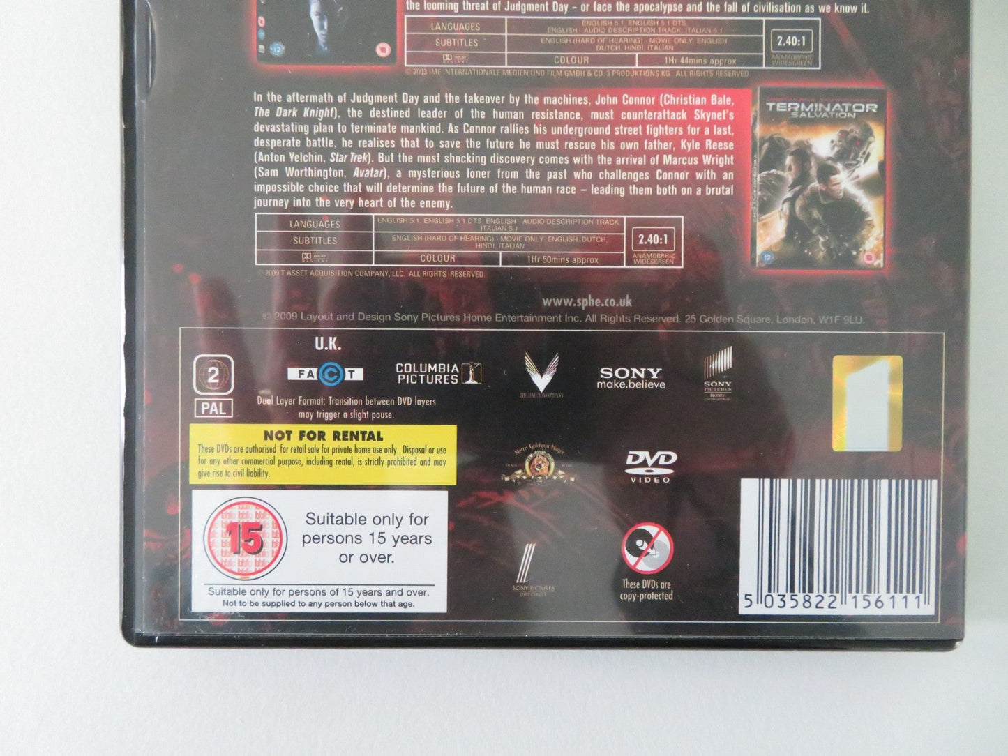 Terminator Quadrilogy - 4 discs (DVD) Arnold Schwarzenegger 1984 Region 2 Movie posters