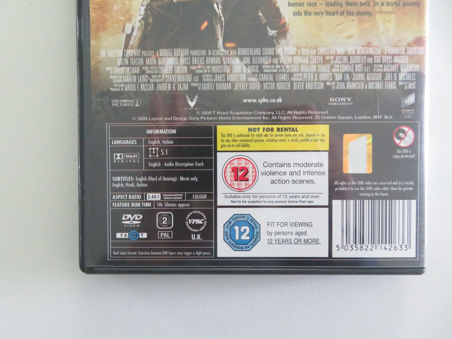 Terminator Salvation (DVD) Christian Bale Sam Worthington 2009 Region 2 Movie posters