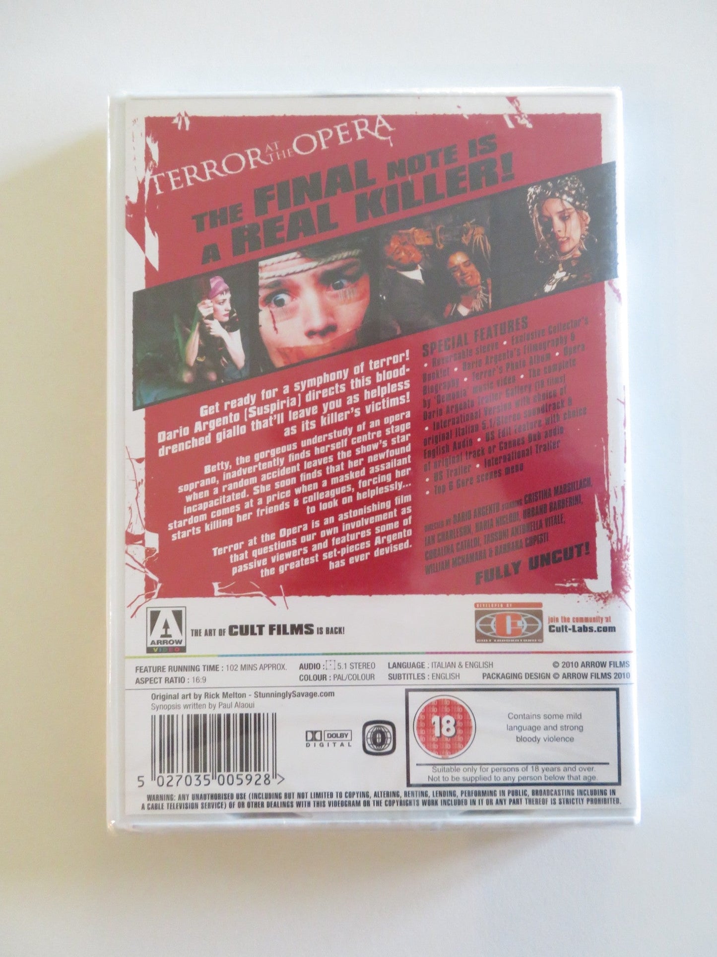 TERROR AT THE OPERA (DVD) CRISTINA MARSILLACH IAN CHARLESON 1987 REGION 0 Rendezvous Cinema Movie posters