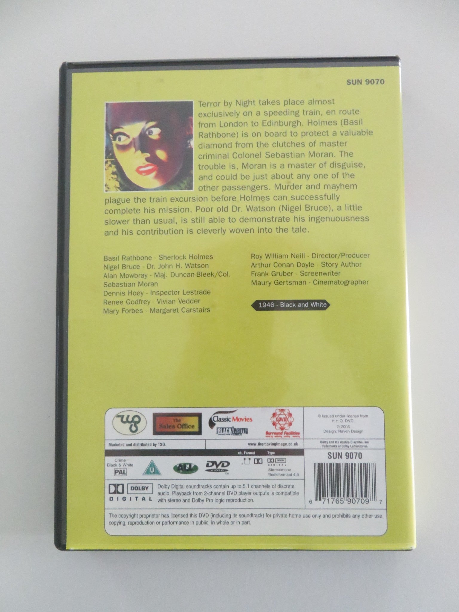 TERROR BY NIGHT - B (DVD) SHERLOCK HOLMES BASIL RATHBONE 1946 REGION ALL Movie posters