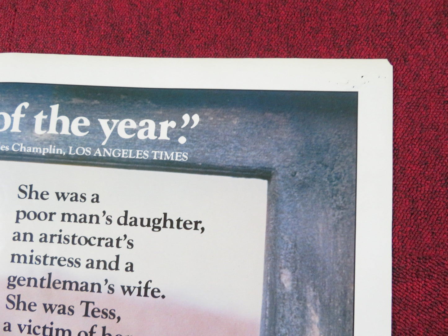 TESS FOLDED US ONE SHEET POSTER ROMAN POLANSKI NASTASSIA KINSKI PETER FIRTH 1981 Rendezvous Cinema Movie posters