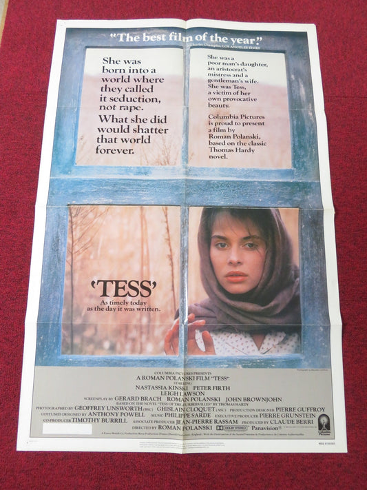 TESS FOLDED US ONE SHEET POSTER ROMAN POLANSKI NASTASSIA KINSKI PETER FIRTH 1981 Rendezvous Cinema Movie posters