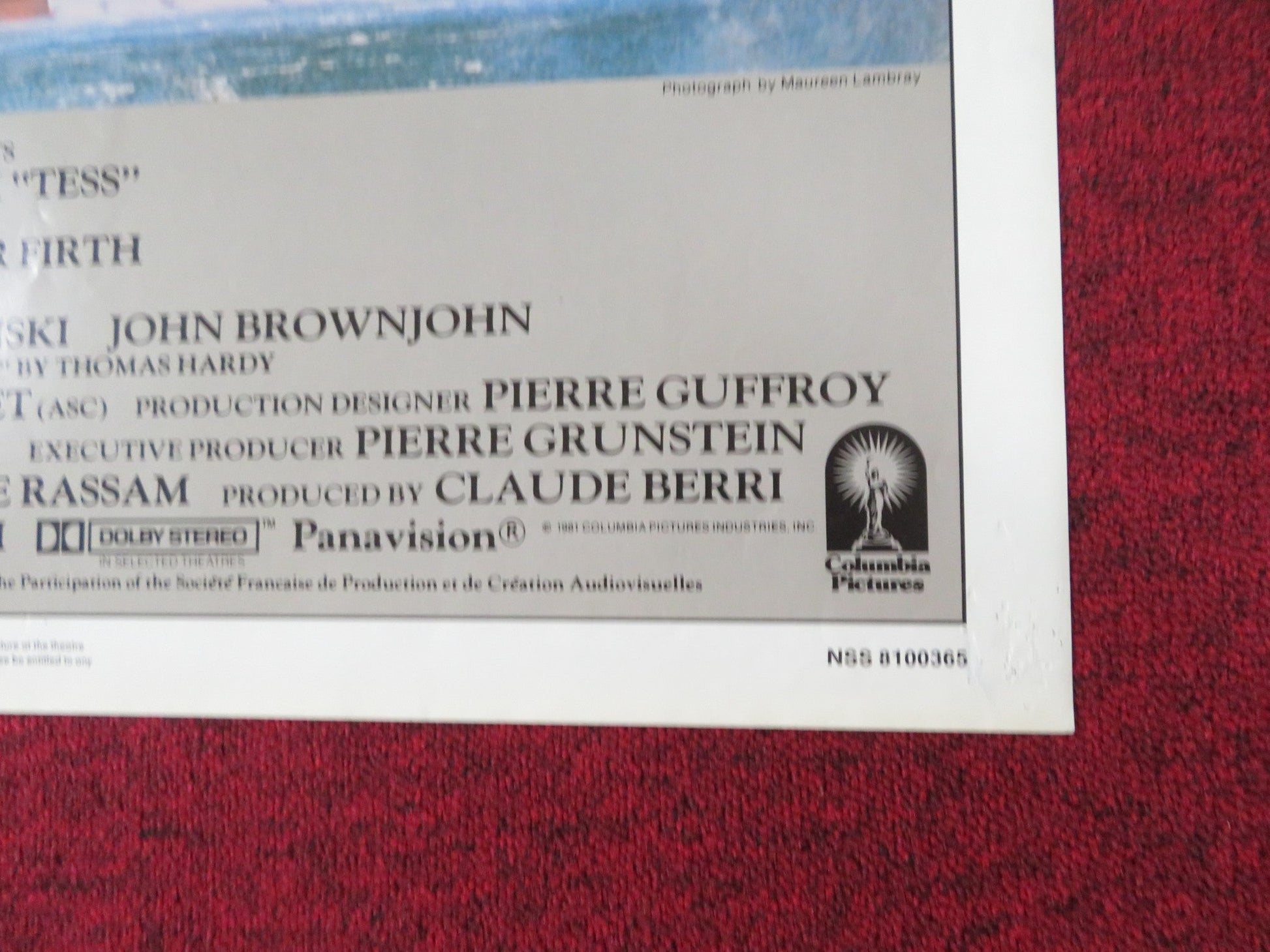 TESS FOLDED US ONE SHEET POSTER ROMAN POLANSKI NASTASSIA KINSKI PETER FIRTH 1981 Rendezvous Cinema Movie posters