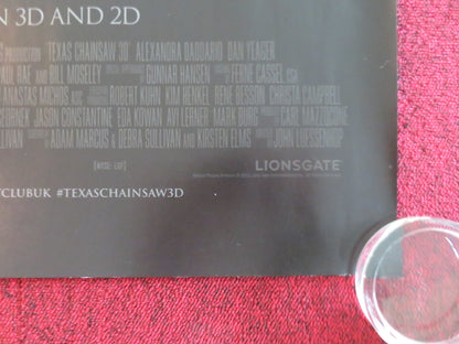 TEXAS CHAINSAW UK QUAD ROLLED POSTER SCOTT EASTWOOD ALEXANDRA DADDARIO 2013 Movie posters