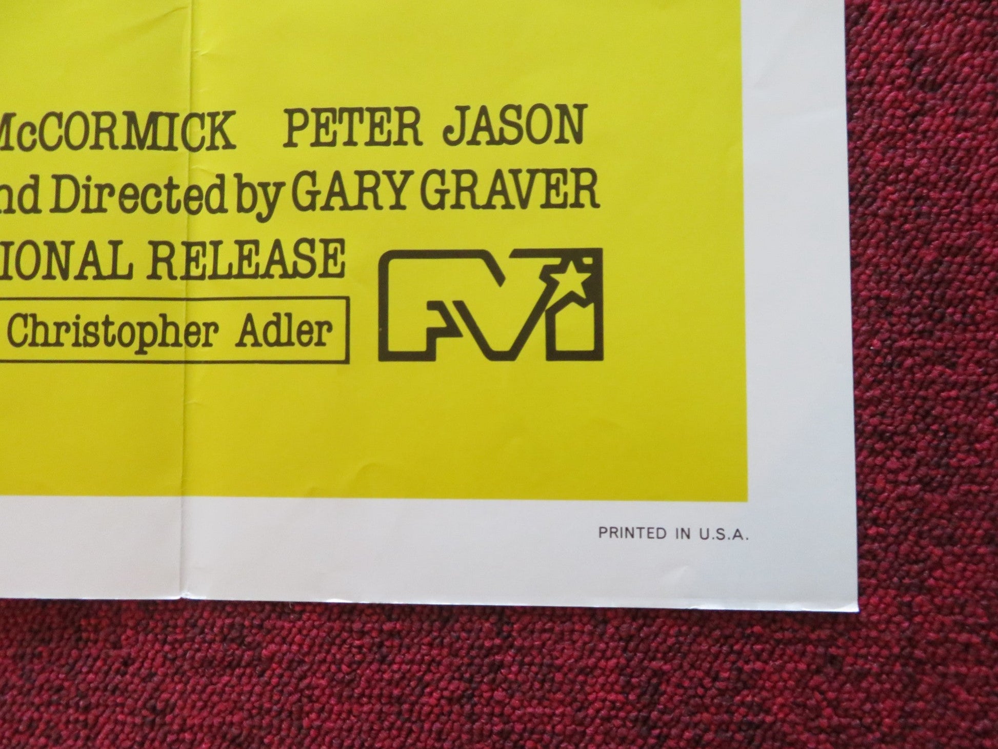 TEXAS LIGHTNING FOLDED US ONE SHEET POSTER CAMERON MITCHELL M. MCCORMICK 1981 Rendezvous Cinema Movie posters