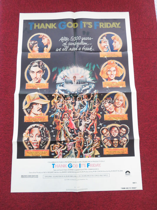 Thank God It's Friday Folded US One Sheet Poster Jeff Goldblum Donna Summer 1978 Movie posters