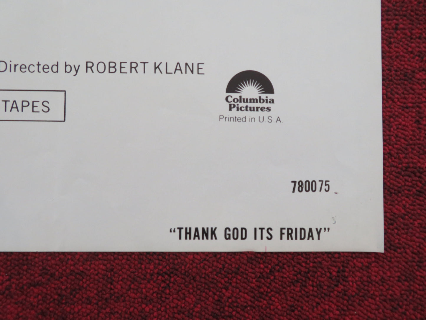 Thank God It's Friday Folded US One Sheet Poster Jeff Goldblum Donna Summer 1978 Movie posters