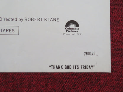 Thank God It's Friday Folded US One Sheet Poster Jeff Goldblum Donna Summer 1978 Movie posters