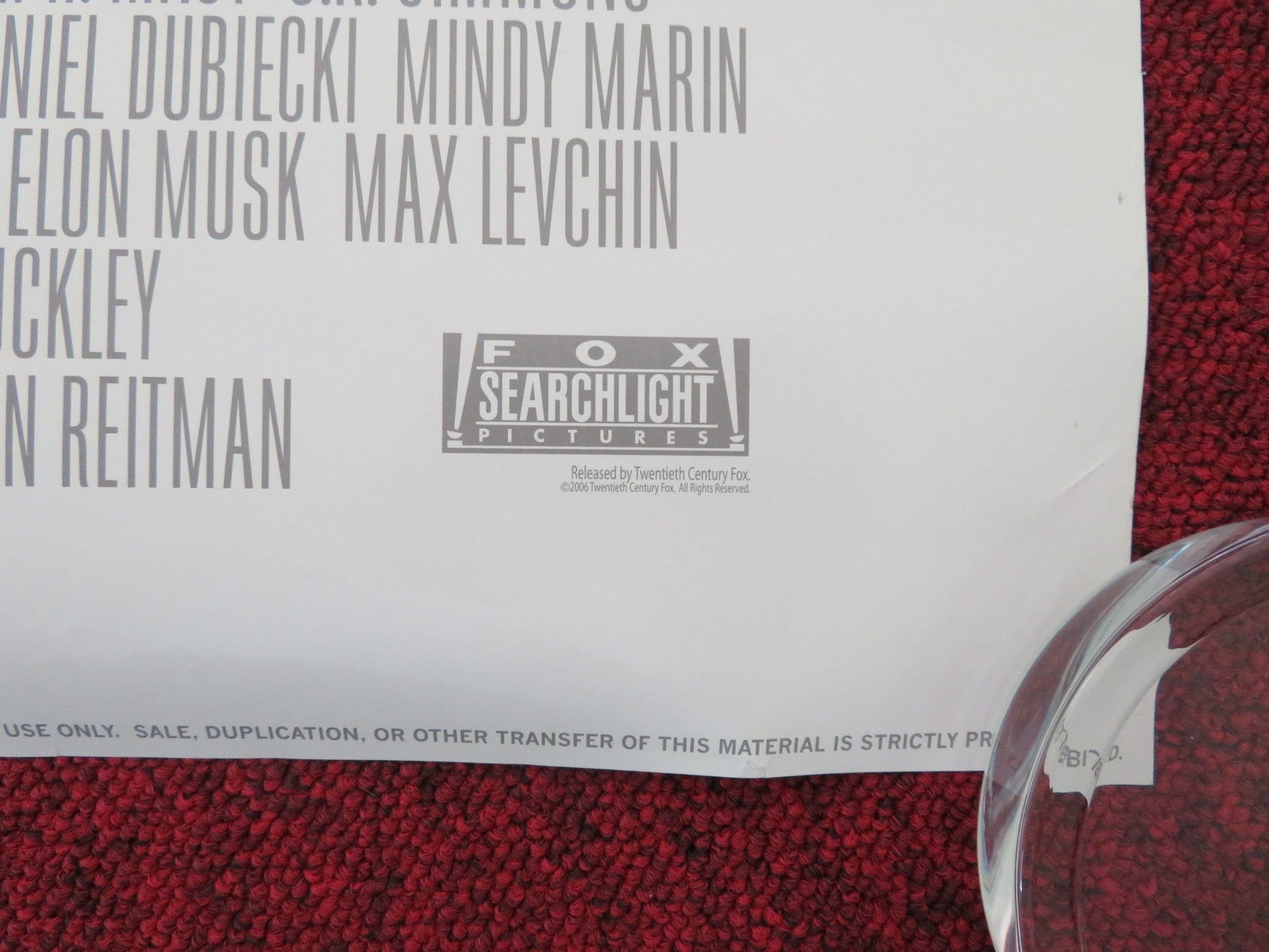 THANK YOU FOR SMOKING - B US ONE SHEET ROLLED POSTER AARON ECKHART ROB LOWE 2005 Movie posters