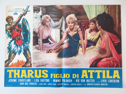 THARUS, SON OF ATTILA - D ITALIAN FOTOBUSTA POSTER JEROME COURTLAND 1962 Rendezvous Cinema Movie posters