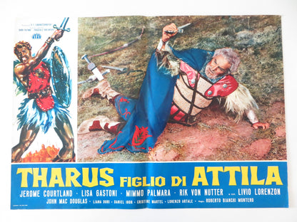 THARUS, SON OF ATTILA - E ITALIAN FOTOBUSTA POSTER JEROME COURTLAND 1962 Rendezvous Cinema Movie posters