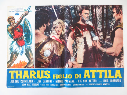 THARUS, SON OF ATTILA - H ITALIAN FOTOBUSTA POSTER JEROME COURTLAND 1962 Rendezvous Cinema Movie posters