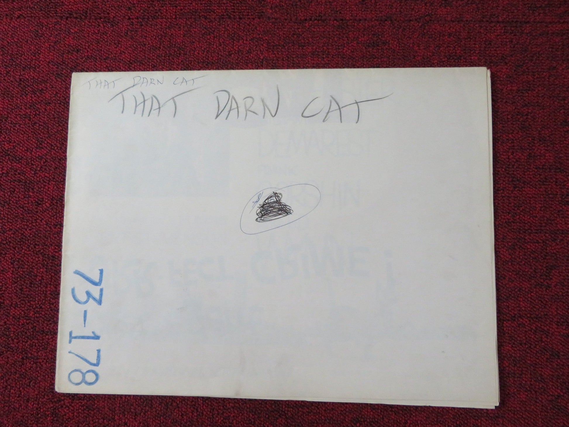 THAT DARN CAT! STYLE A FOLDED US ONE SHEET POSTER DISNEY DEAN JONES 1973 Rendezvous Cinema Movie posters