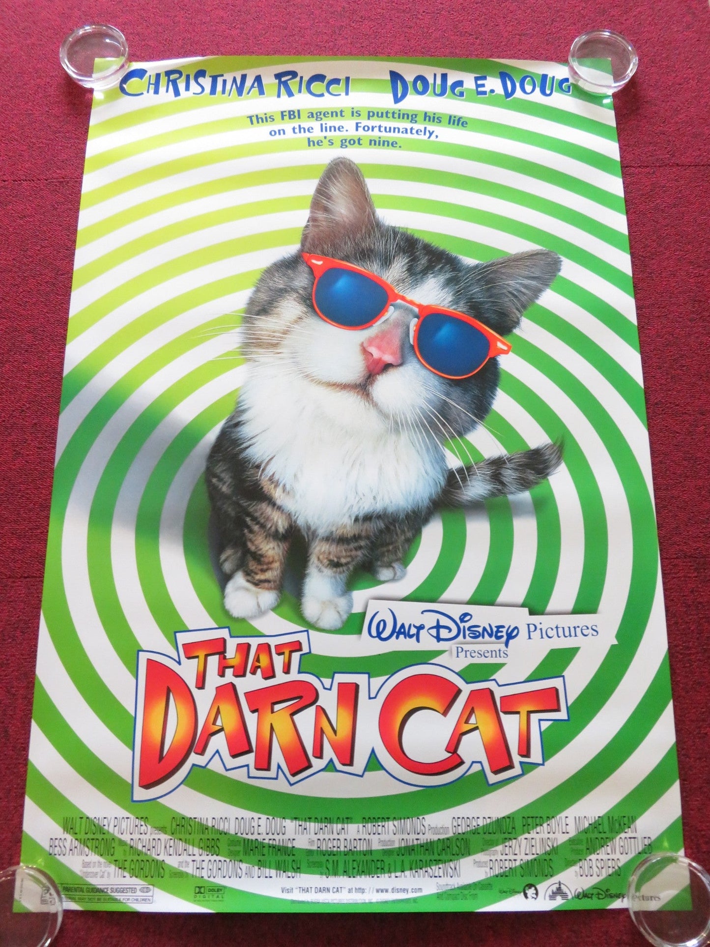 THAT DARN CAT US ONE SHEET ROLLED POSTER CHRISTINA RICCI DEAN JONES 1997 Rendezvous Cinema Movie posters