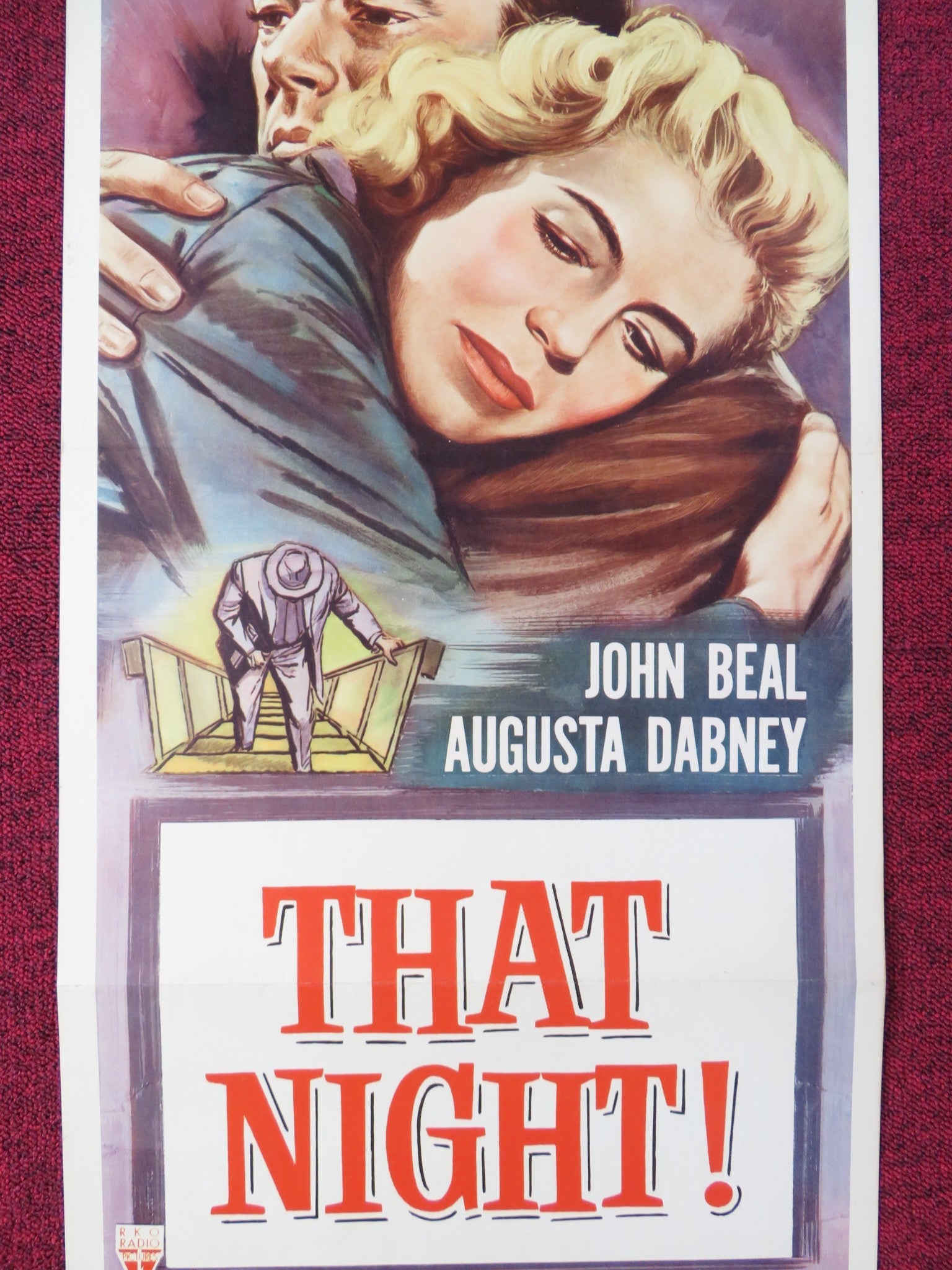 THAT NIGHT! US INSERT POSTER JOHN BEAL AUGUSTA DABNEY 1957 Rendezvous Cinema Movie posters