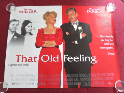 THAT OLD FEELING UK QUAD ROLLED POSTER BETTE MIDLER DENNIS FARINA 1997 Rendezvous Cinema Movie posters