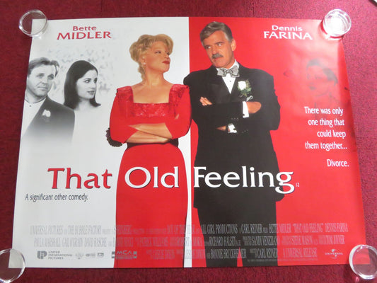 THAT OLD FEELING UK QUAD ROLLED POSTER BETTE MIDLER DENNIS FARINA 1997 Rendezvous Cinema Movie posters