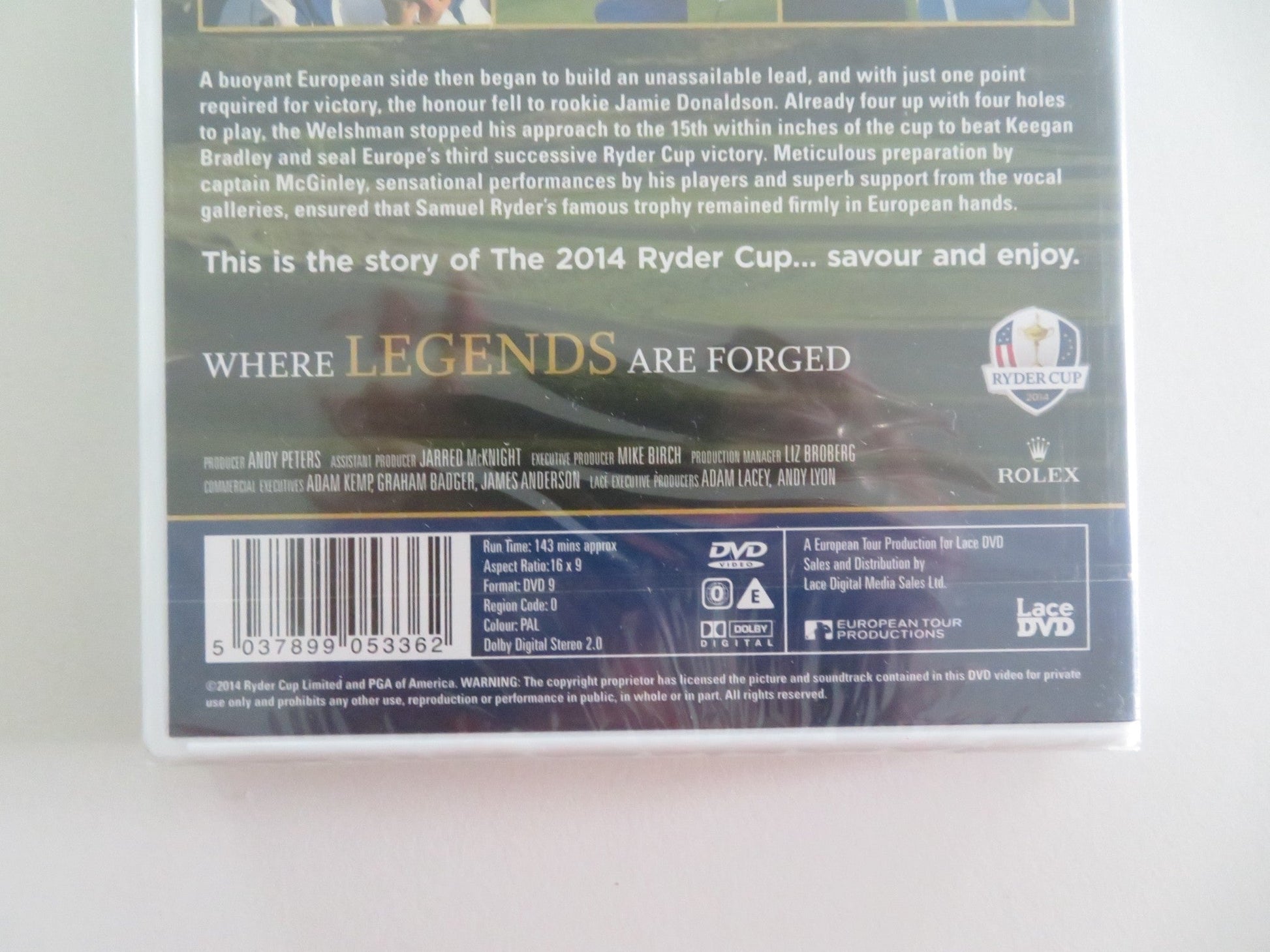 THE 2014 RYDER CUP GLORY AT GLENEAGLES (DVD) TOM WATSON PAUL MCGINLEY REGION 0 Movie posters