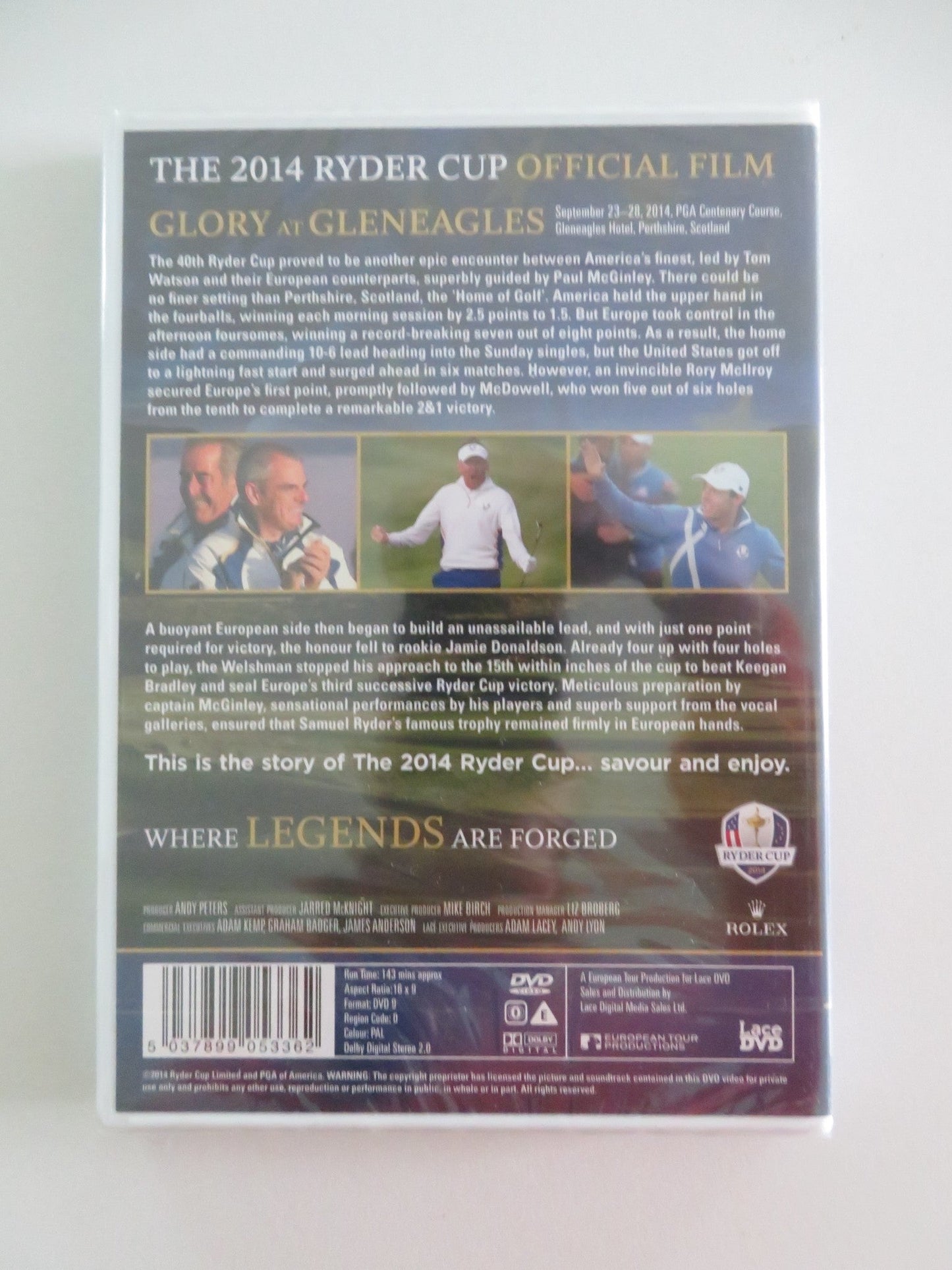THE 2014 RYDER CUP GLORY AT GLENEAGLES (DVD) TOM WATSON PAUL MCGINLEY REGION 0 Movie posters