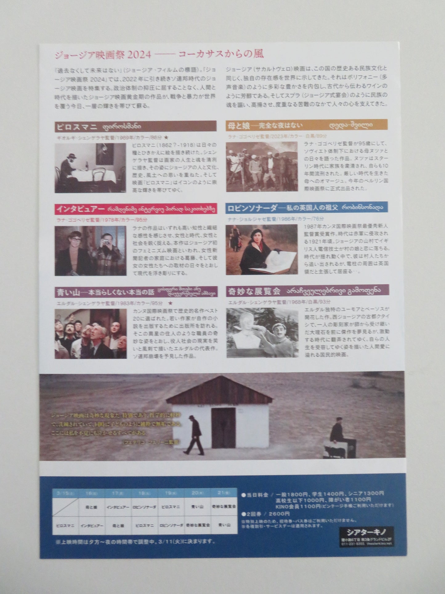 The 2024 Georgia Film Festival Japanese Chirashi (B5) Poster Varazi 2024 Movie posters