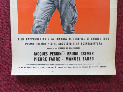 THE 317TH PLATOON ITALIAN LOCANDINA POSTER JACQUES PERRIN BRUNO CREMER 1965 Rendezvous Cinema Movie posters