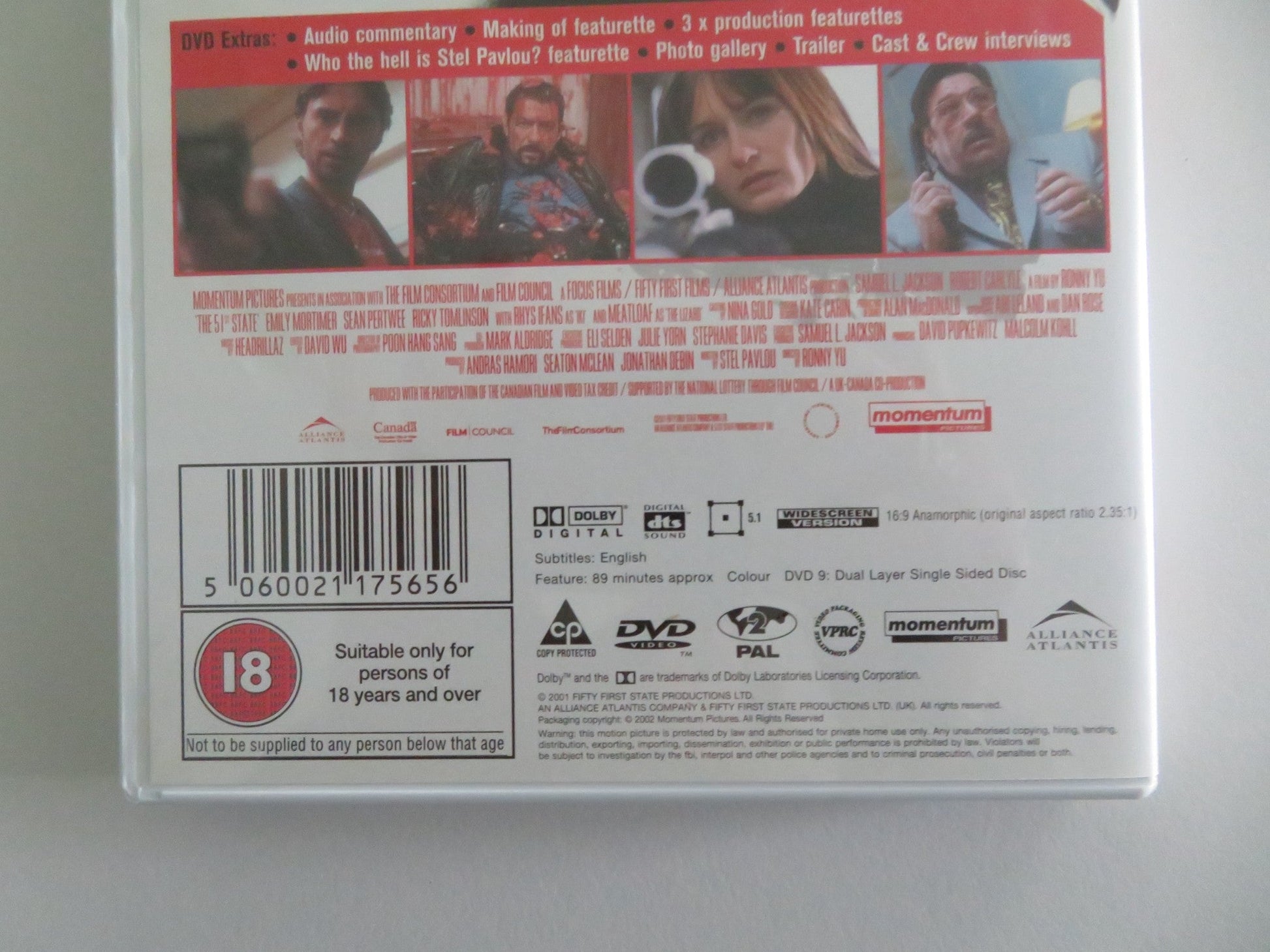 THE 51ST STATE (DVD) ROBERT CARLYLE SAMUEL L. JACKSON 2001 REGION 2 Movie posters