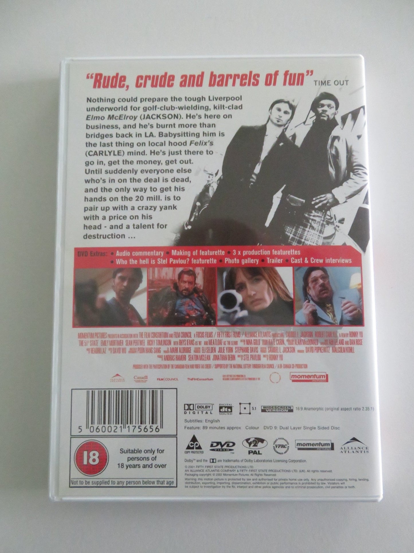 THE 51ST STATE (DVD) ROBERT CARLYLE SAMUEL L. JACKSON 2001 REGION 2 Movie posters
