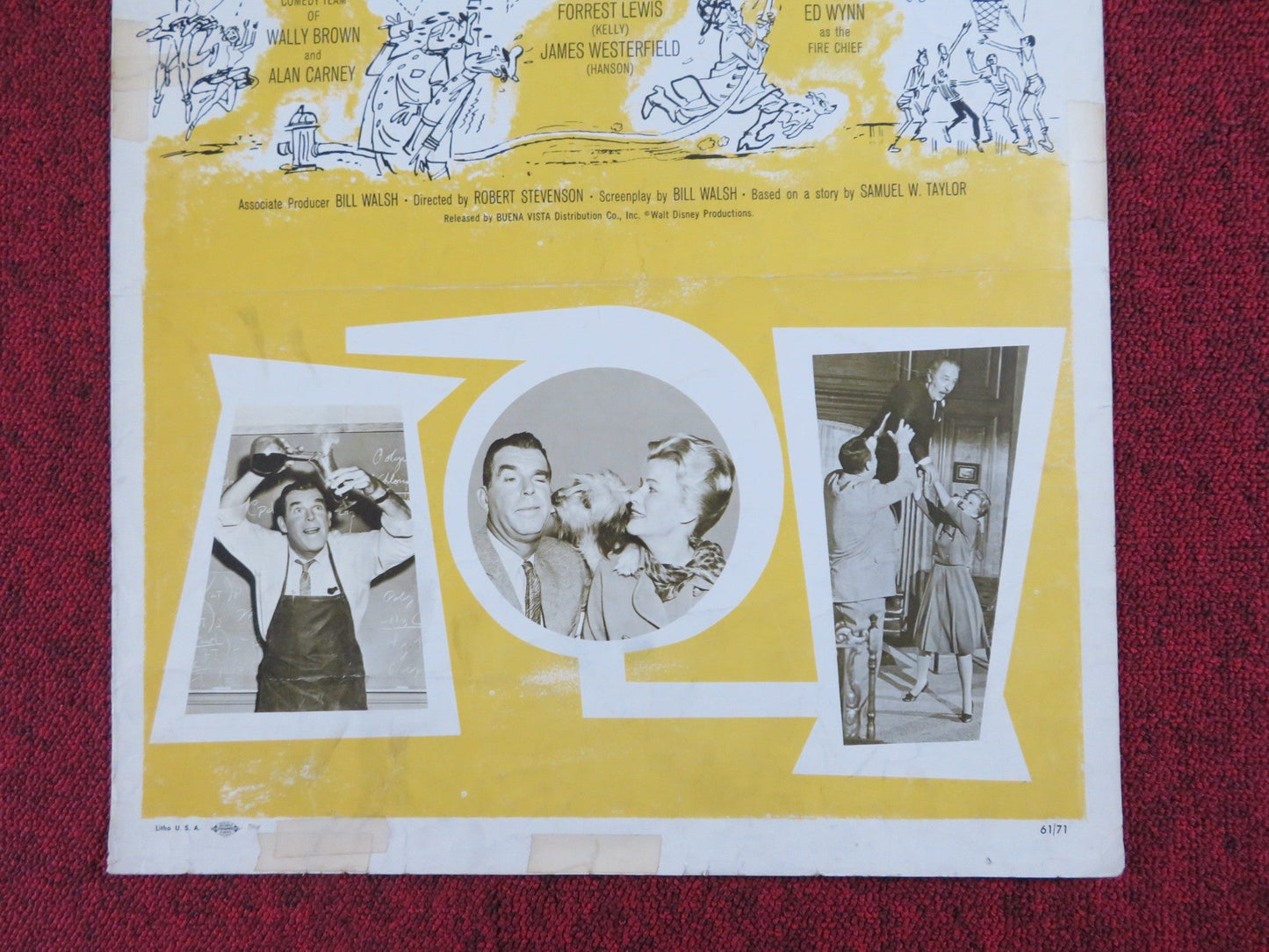 THE ABSENT MINDED PROFESSOR US INSERT POSTER DISNEY FRED MACMURRAY OLSON 1961 Rendezvous Cinema Movie posters