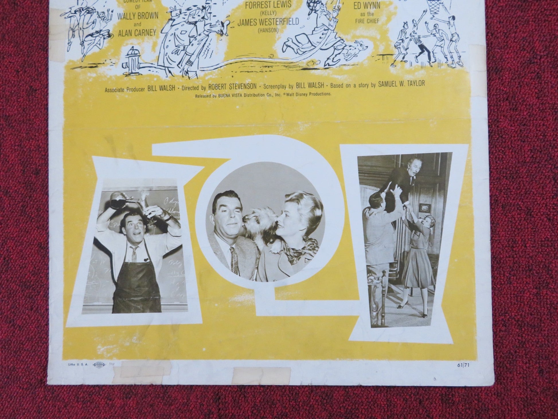 THE ABSENT MINDED PROFESSOR US INSERT POSTER DISNEY FRED MACMURRAY OLSON 1961 Rendezvous Cinema Movie posters