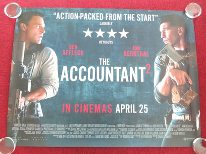 THE ACCOUNTANT 2 UK QUAD ROLLED POSTER BEN AFFLECK JON BERNTHAL 2025 Movie posters